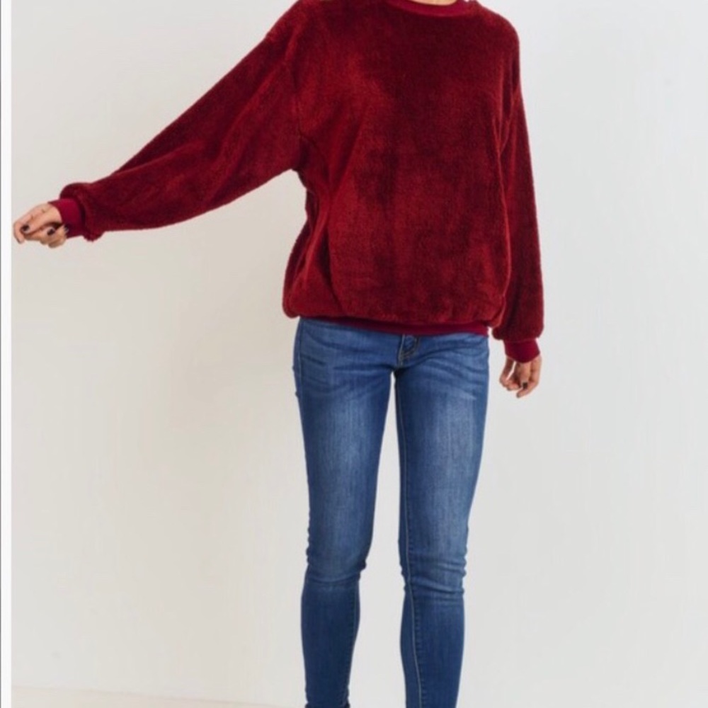 PLUSH SUPER COZY LOOSE FIT TOP with POCKETS - Picture 4 of 7